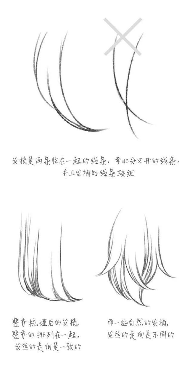 漫画头发怎么画才自然