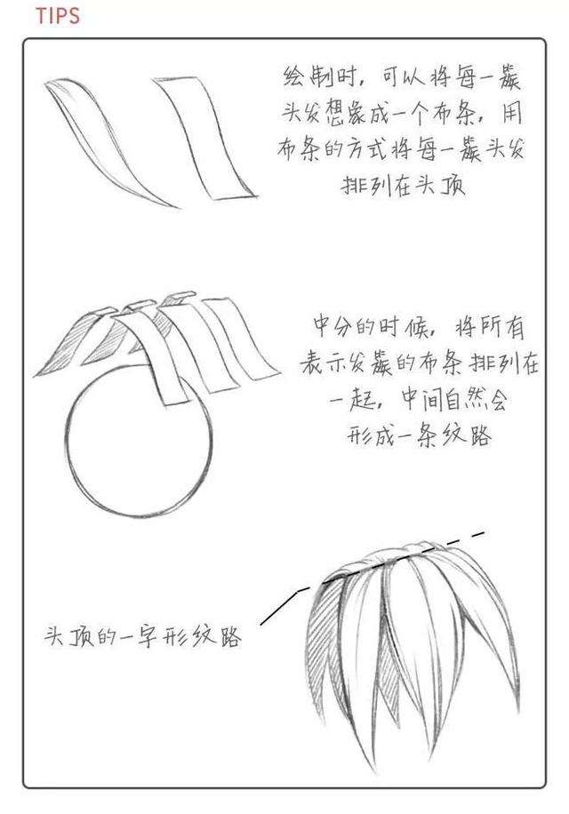 漫画头发怎么画才自然